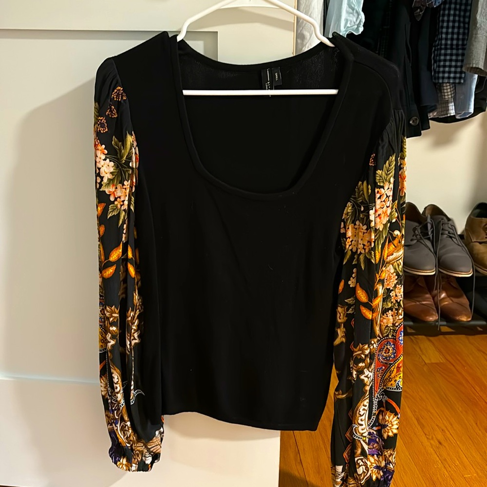 Anthropologie Black Blouse Small
